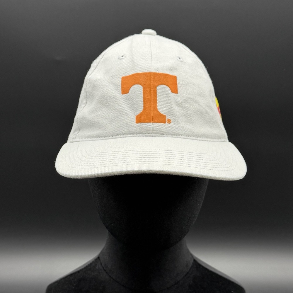 Vintage Vitronic Golden Flake Tennessee Volunteers Hat Strapback White UT Vols